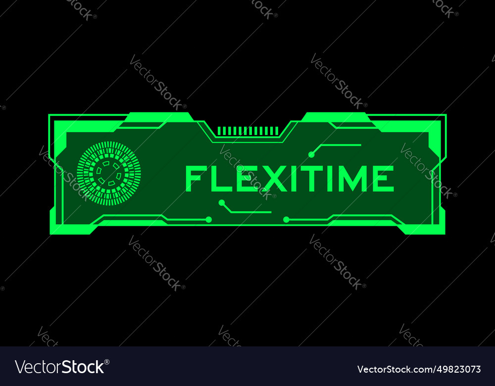 Green color of futuristic hud banner that have