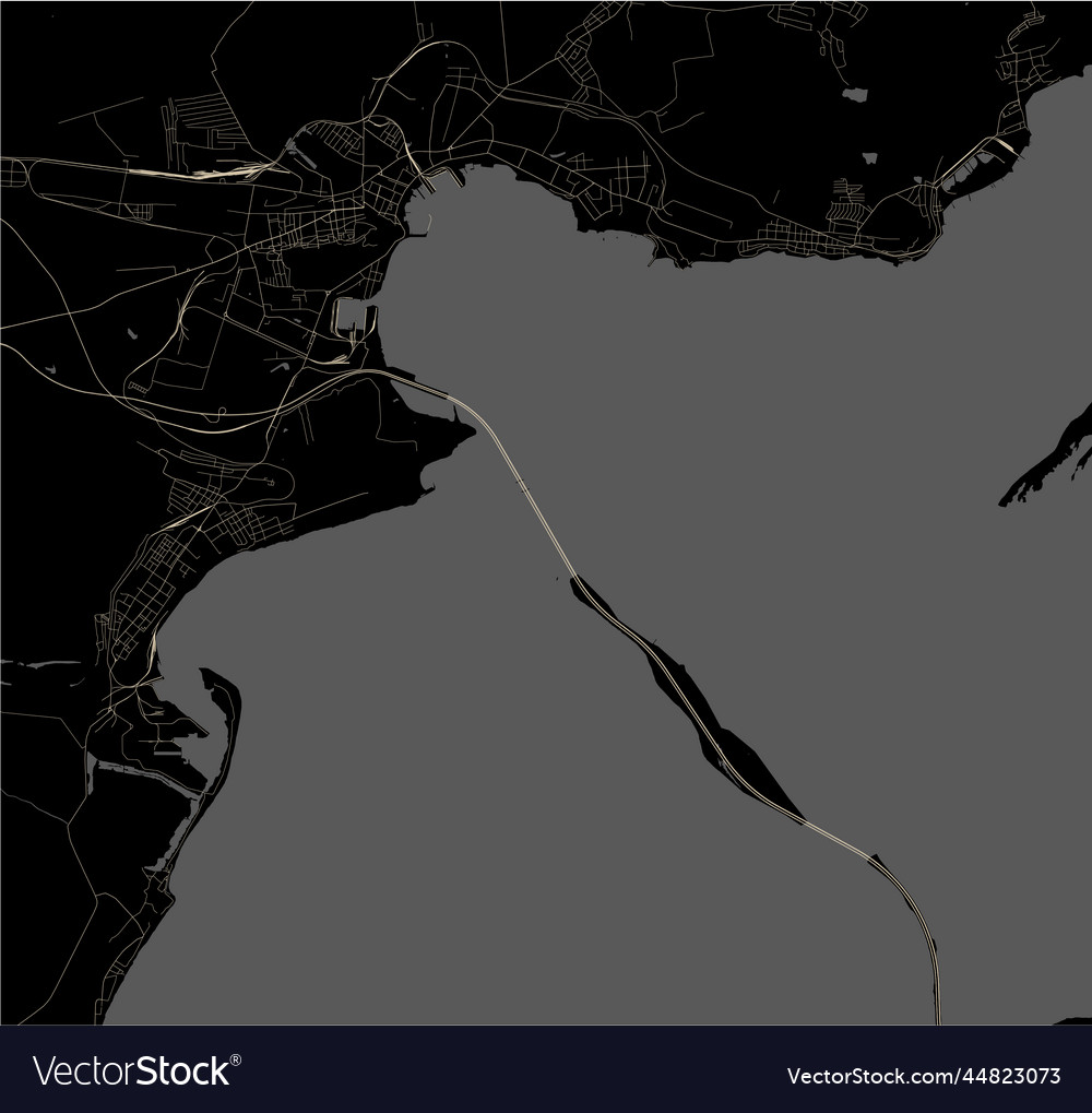 Map of the city kerch crimea Royalty Free Vector Image