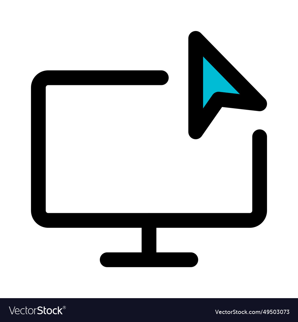 Monitor input controls the on-screen cursor Vector Image
