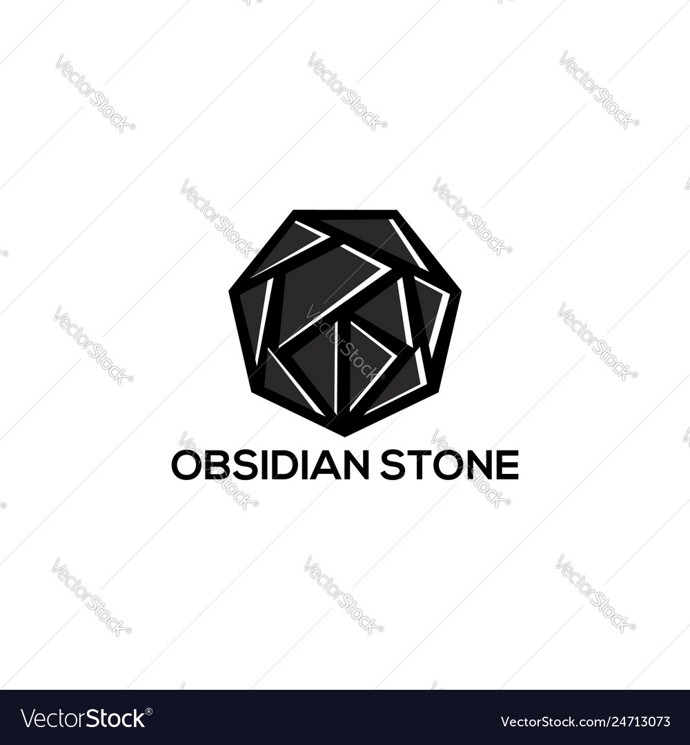 Obsidian stone logo