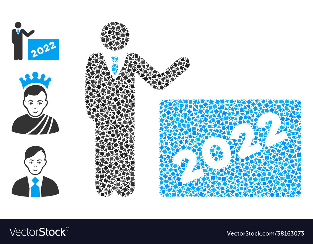 Rough 2022 showing man icon mosaic