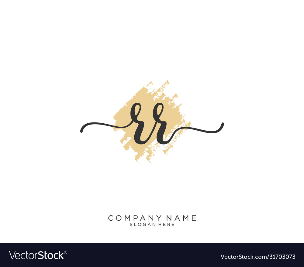 Rr initial handwriting logo design