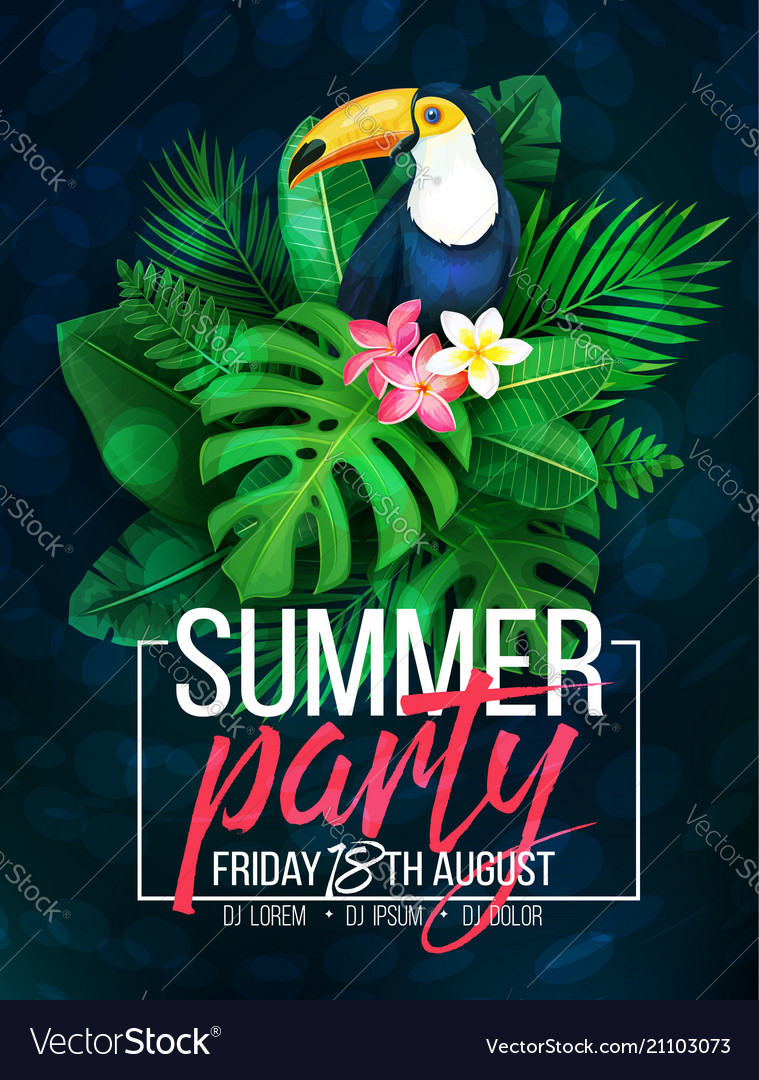 Tropical party Royalty Free Vector Image - VectorStock