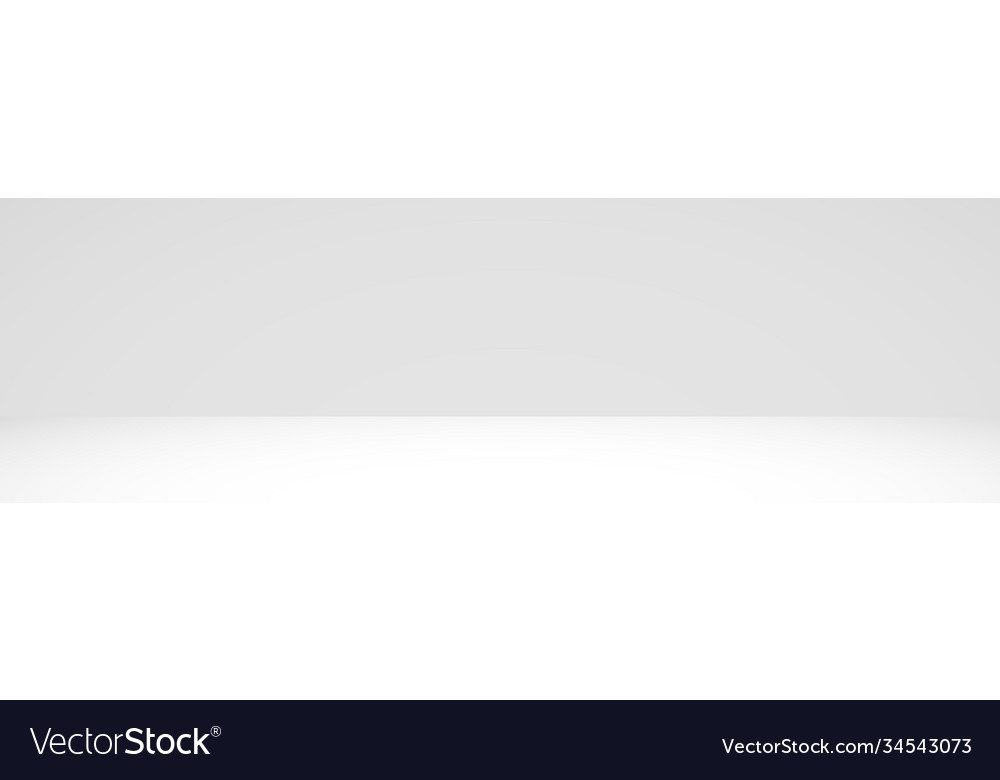 White with gray panoramic studio background Vector Image