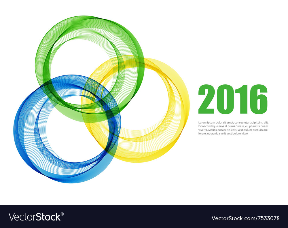 Abstract background with blue yellow and green Vector Image