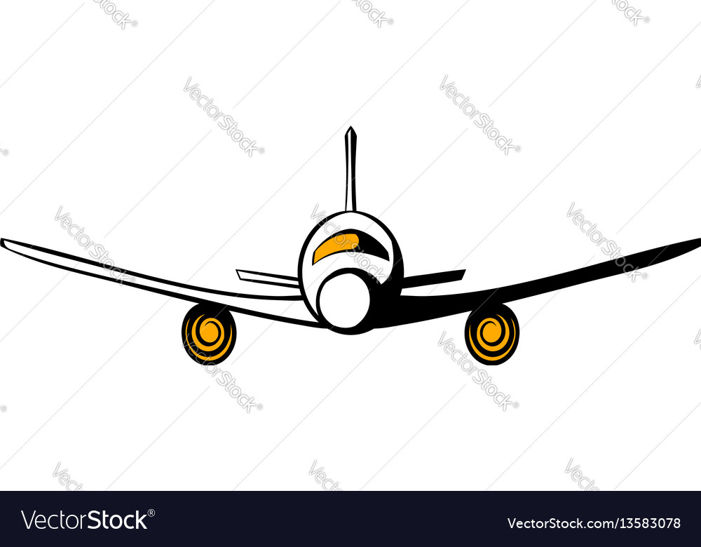 Airplane icon cartoon