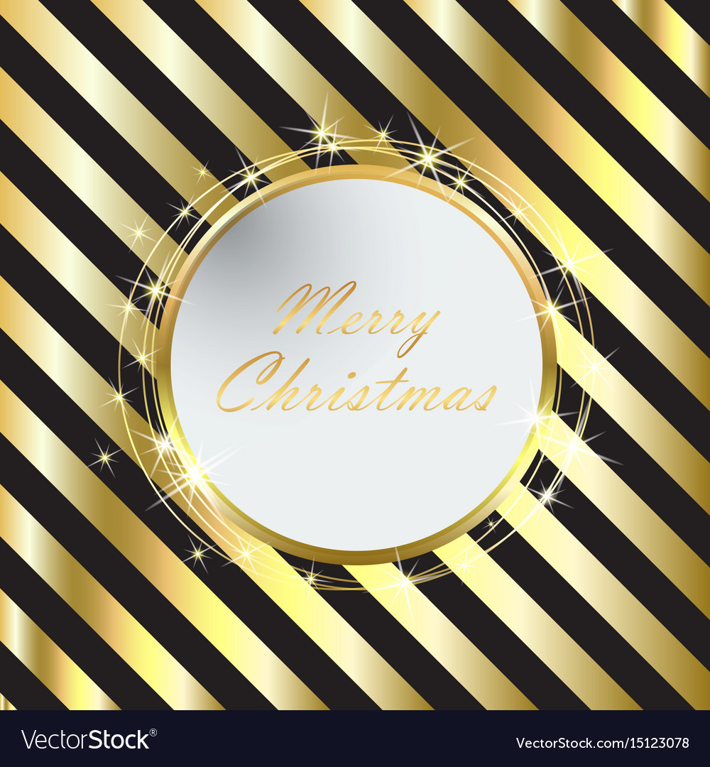 Black christmas background with golden stripes