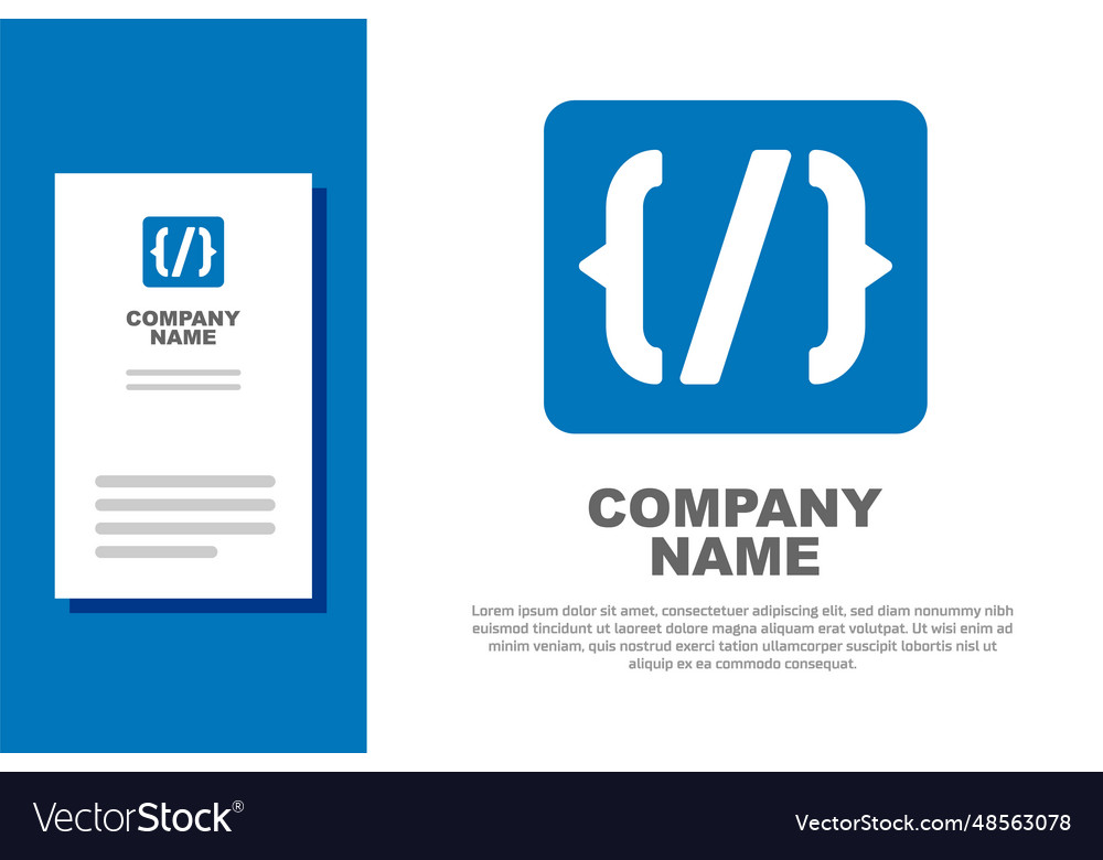 Blue programming language syntax icon isolated Vector Image