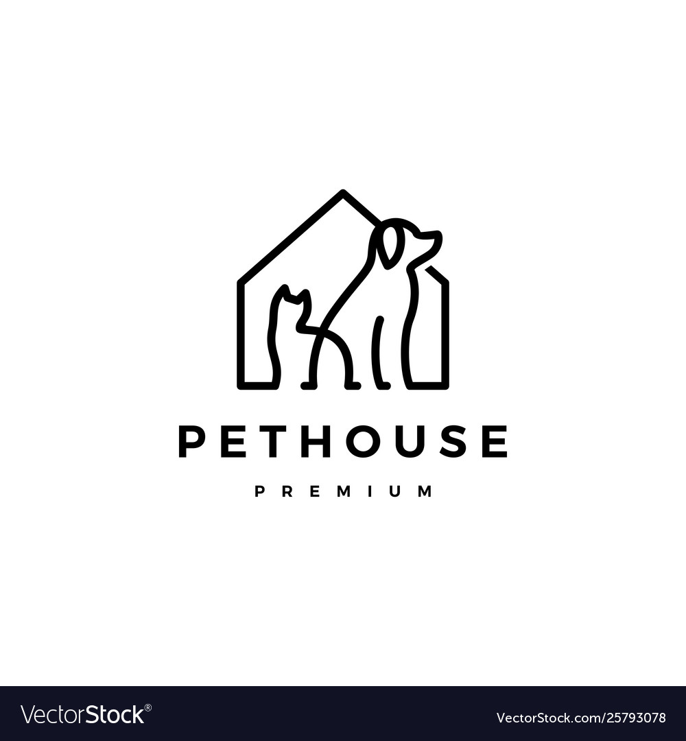 Cat House Icon Vector Illustration