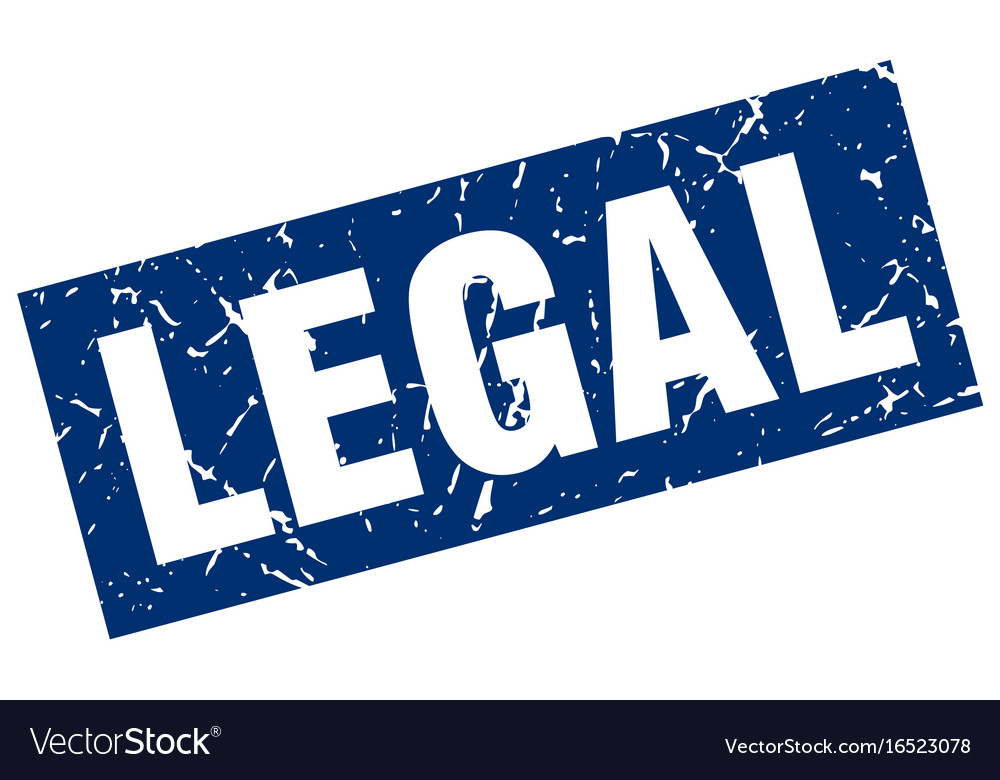 Square grunge blue legal stamp Royalty Free Vector Image