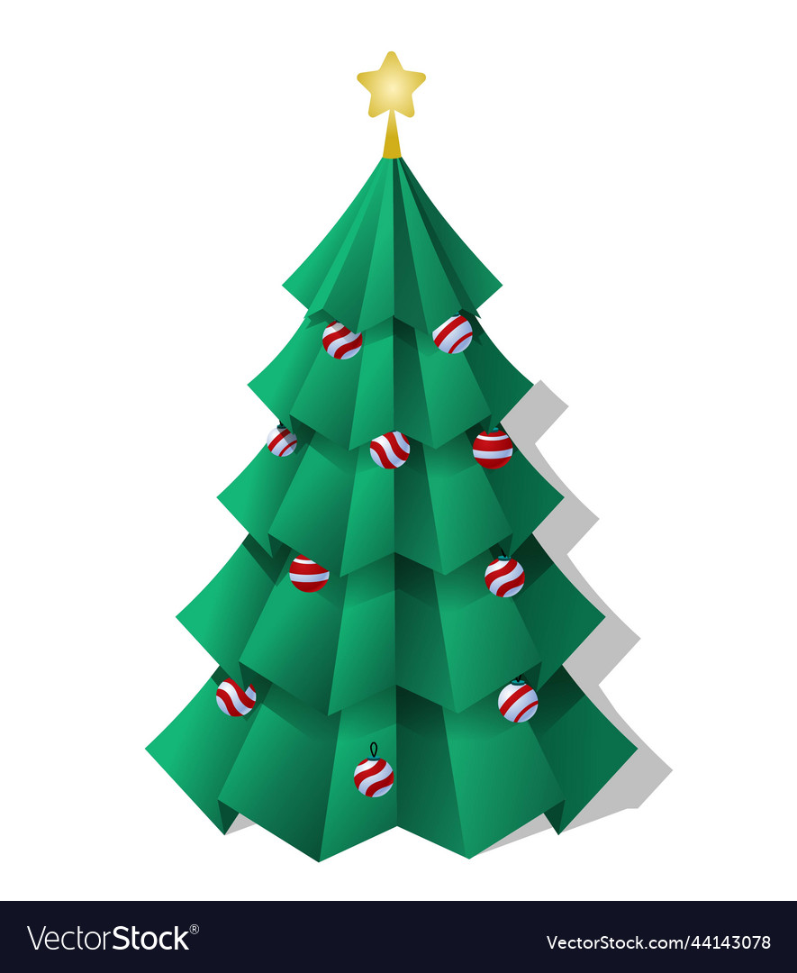 Winter christmas tree Royalty Free Vector Image