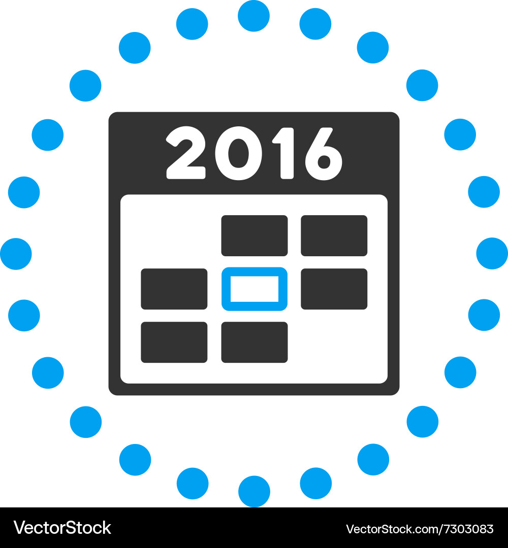 2016 syllabus date icon Royalty Free Vector Image