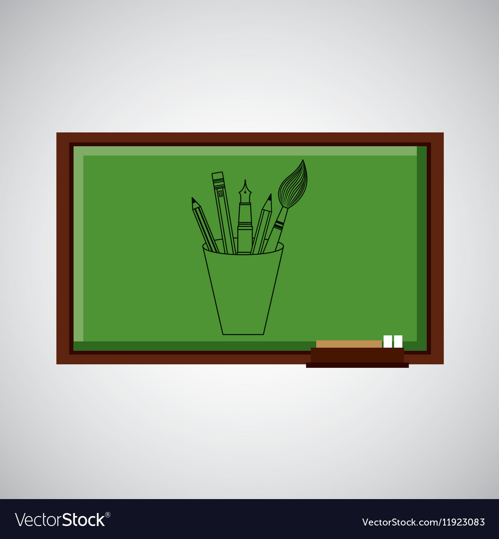Education concept blackboard with tools school Vector Image
