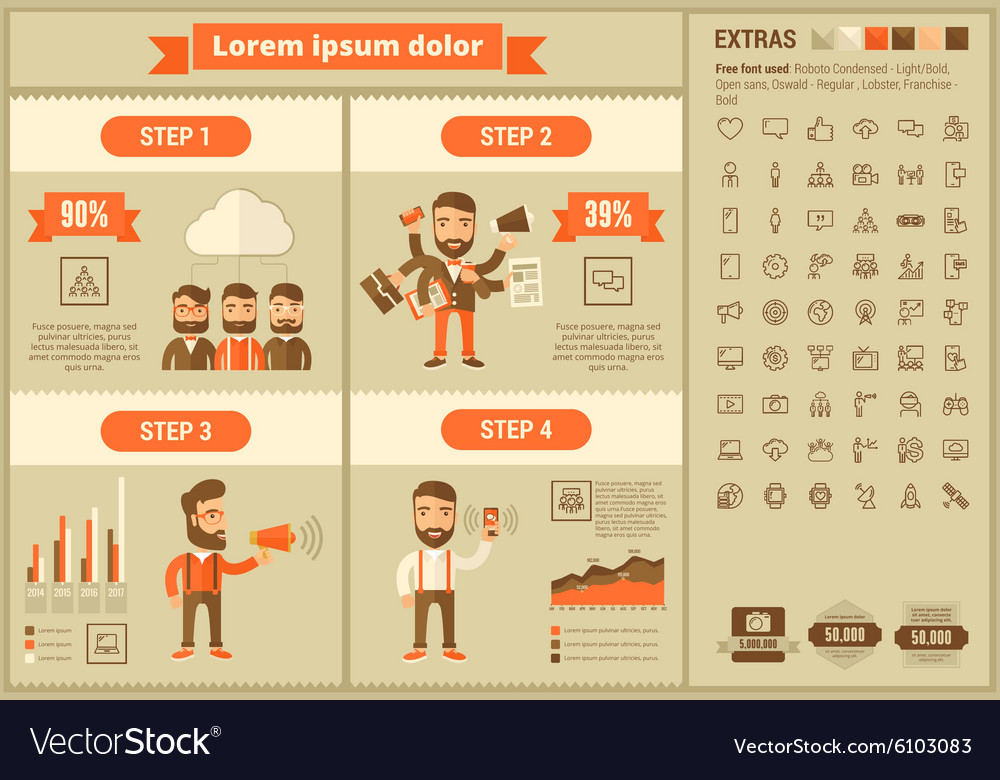social media flat design