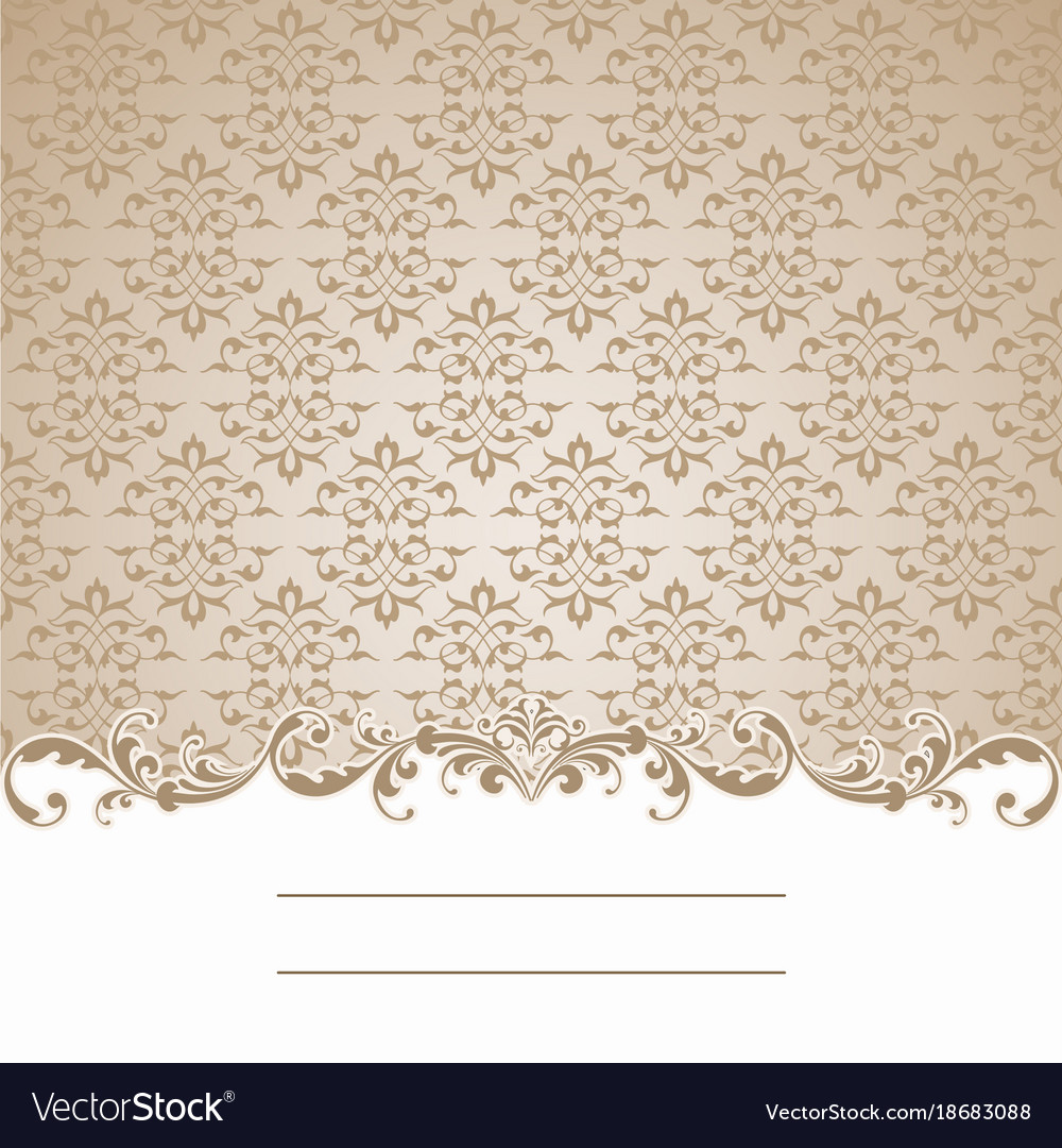 Beige and white seamless pattern card