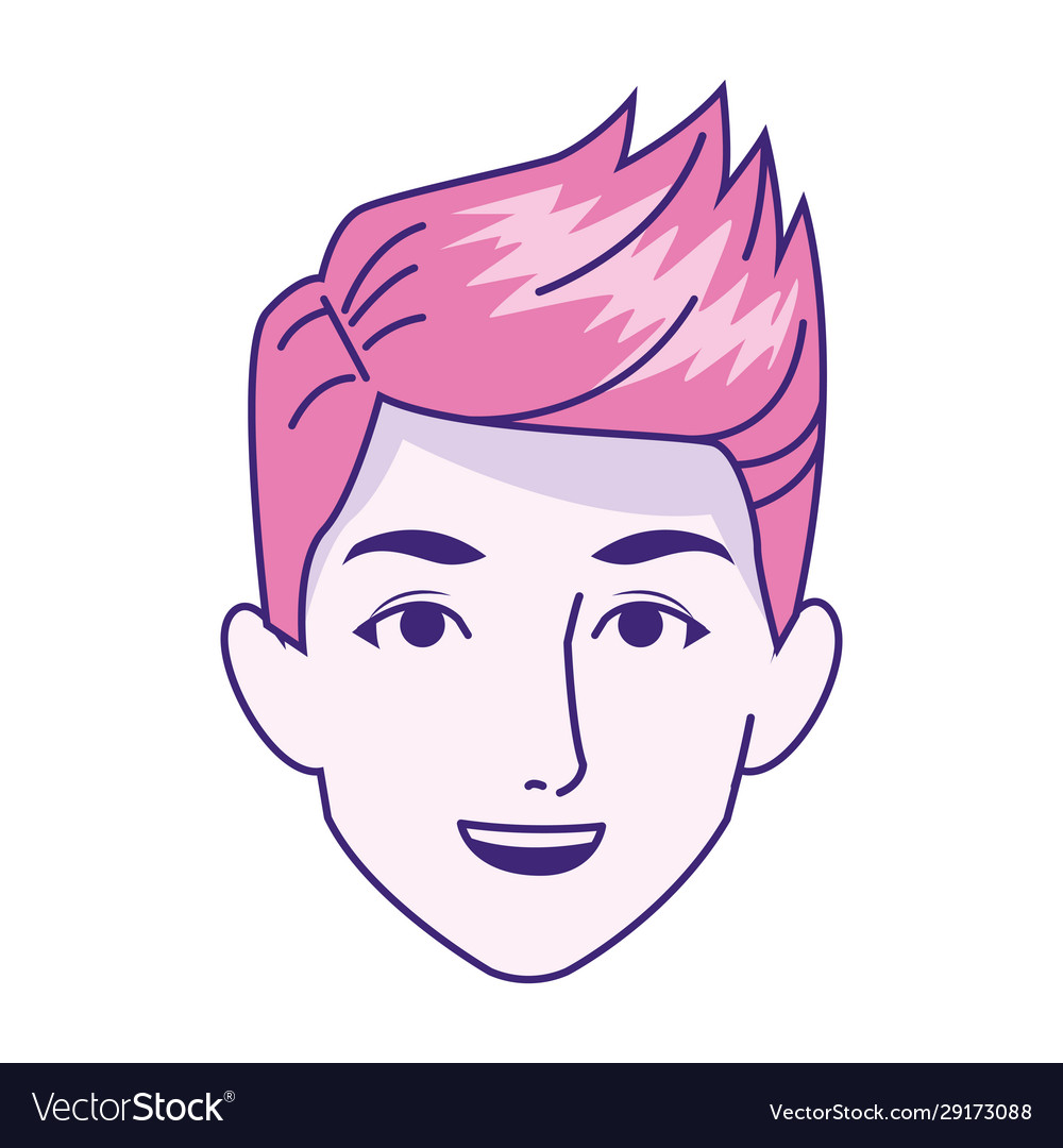 Cartoon boy smiling icon colorful design Vector Image