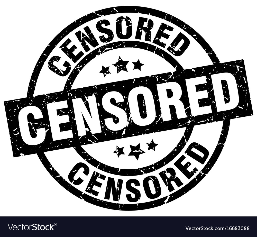 Censored Round Grunge Black Stamp Royalty Free Vector Image