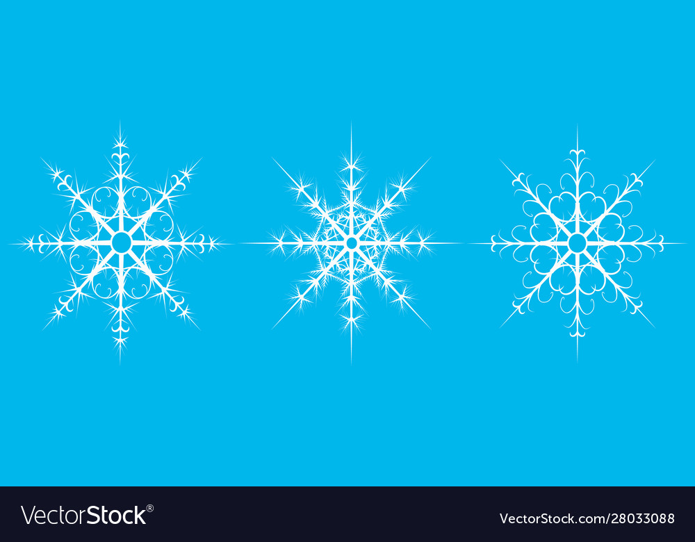 Drawing white snowflakes on an isolated