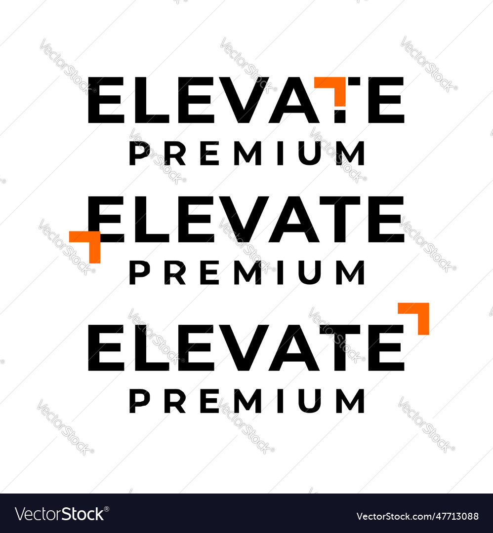 Elevate letter logo icon design