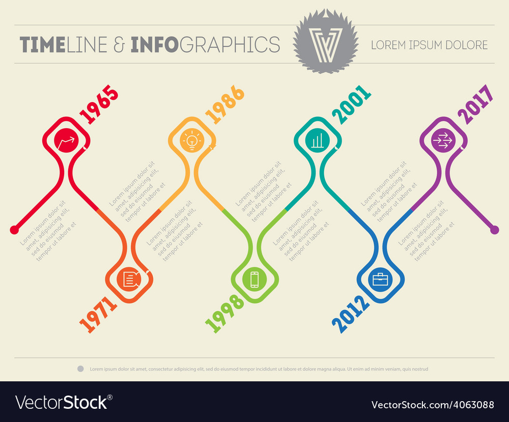 Horizontal infographic timelines web template