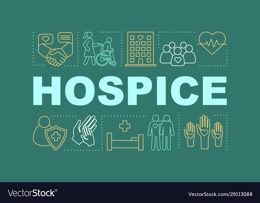 Hospice word concepts banner Royalty Free Vector Image