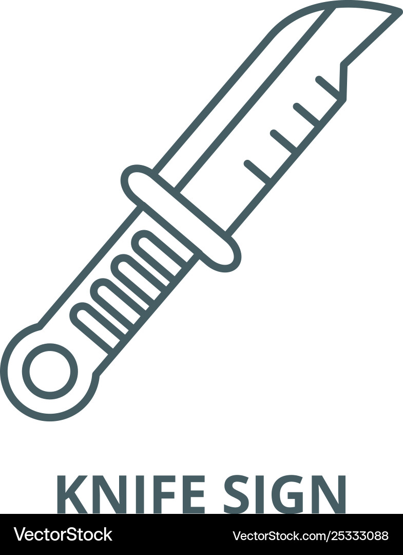 Knife sign line icon linear concept Royalty Free Vector