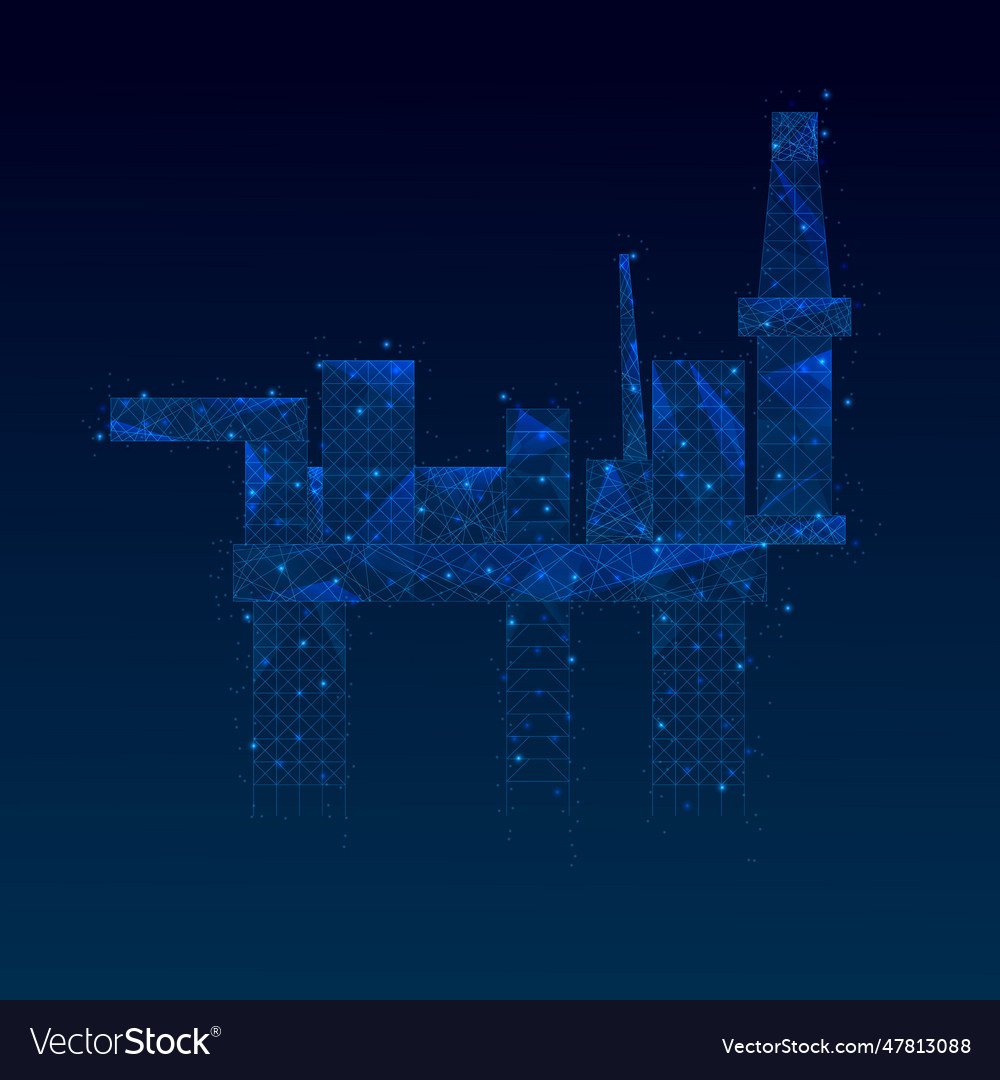 Oil fields concept Royalty Free Vector Image - VectorStock