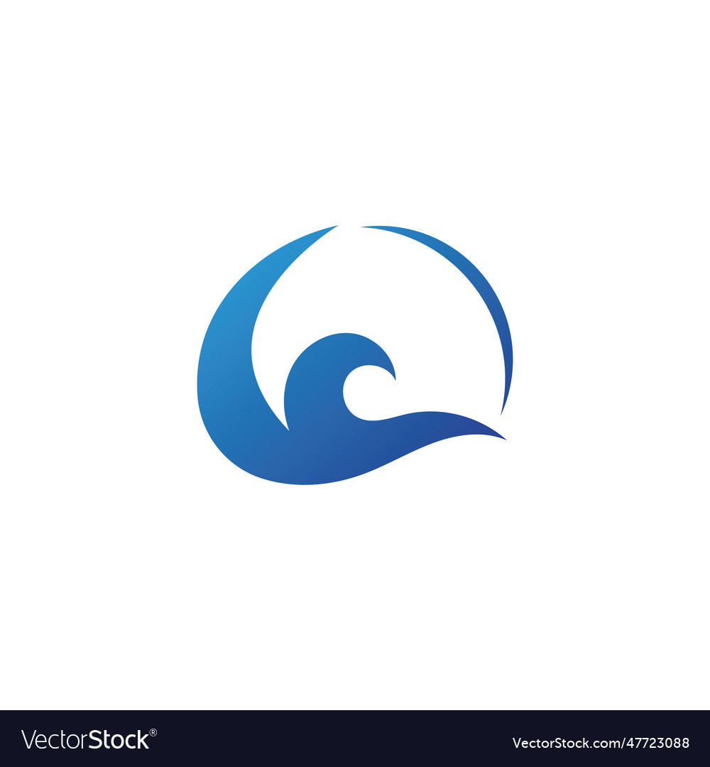 Water wave icon Royalty Free Vector Image - VectorStock