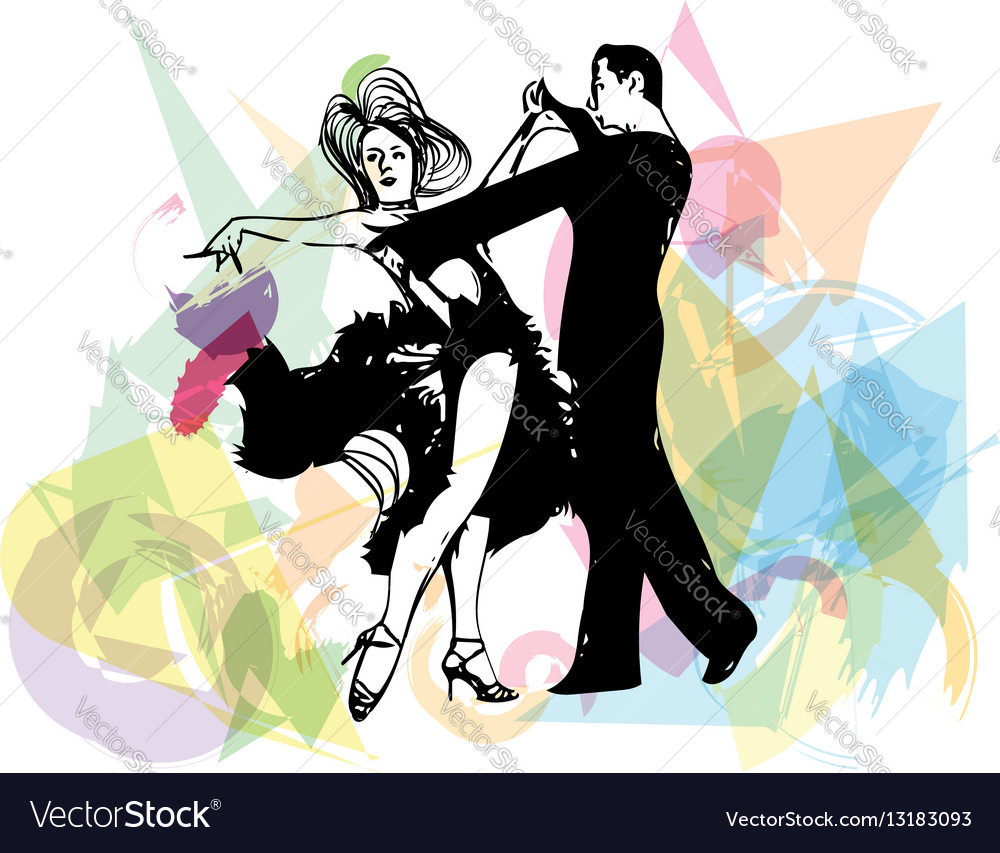 Abstract of latino dancing couple