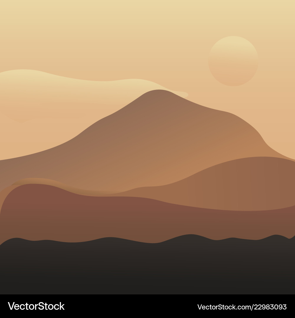 Mountain landscape Royalty Free Vector Image - VectorStock