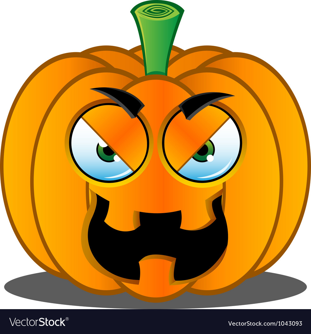 Pumpkin face 11 Royalty Free Vector Image - VectorStock