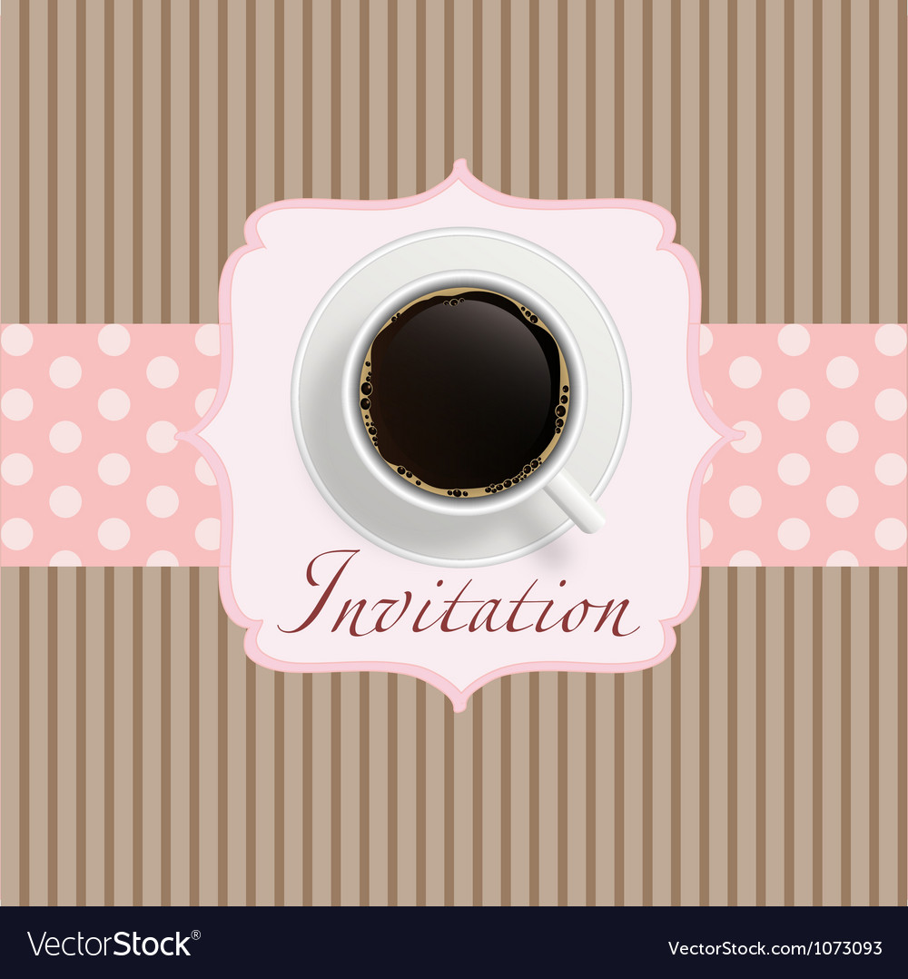 Retro coffee invitation card