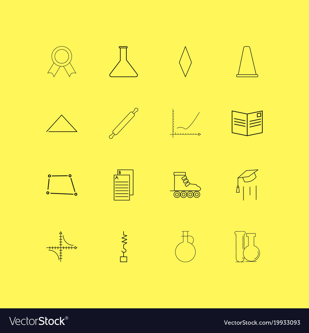 Science linear icon set simple outline icons