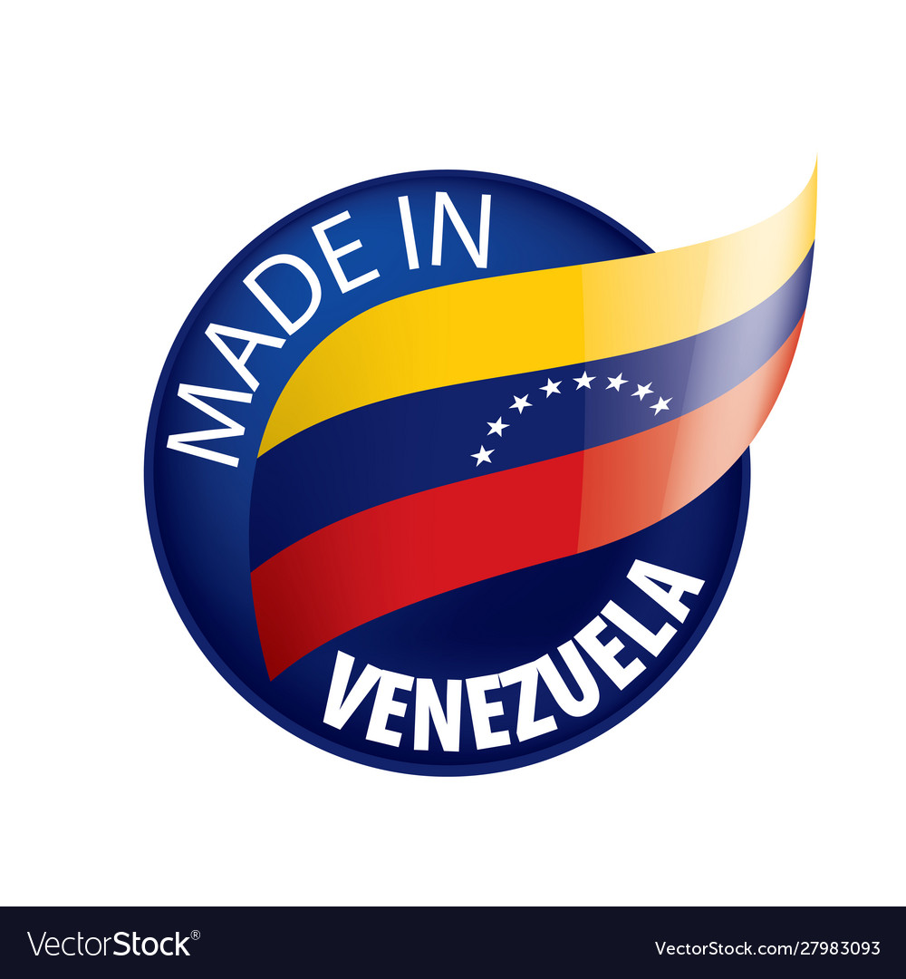 Venezuela flag on a white Royalty Free Vector Image