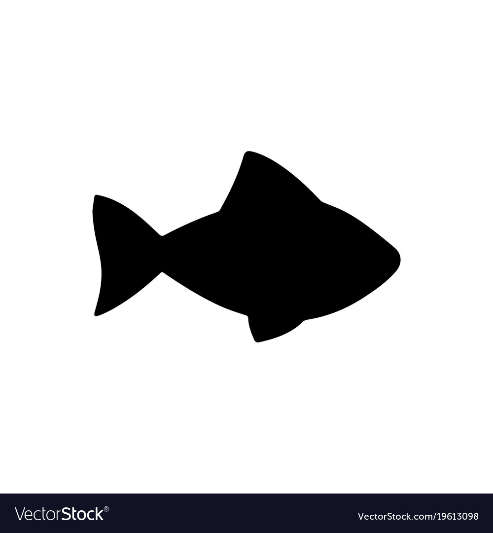 Fish Silhouette For Natural Design Royalty Free Vector Image