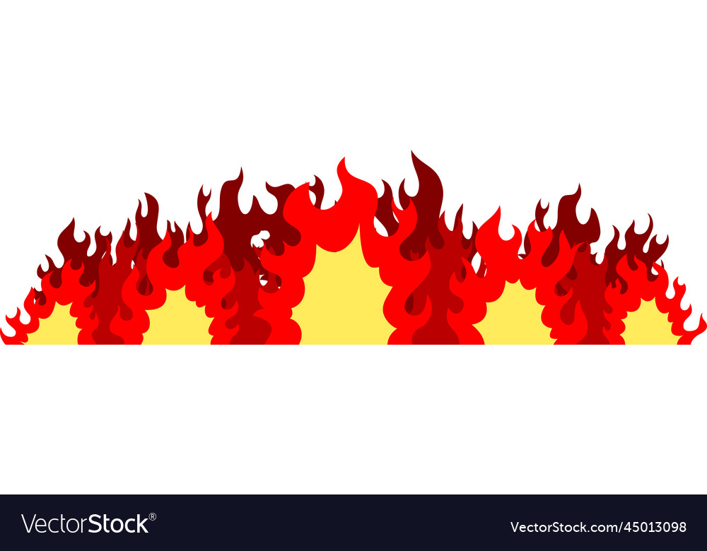 Flame burning in a wide range Royalty Free Vector Image