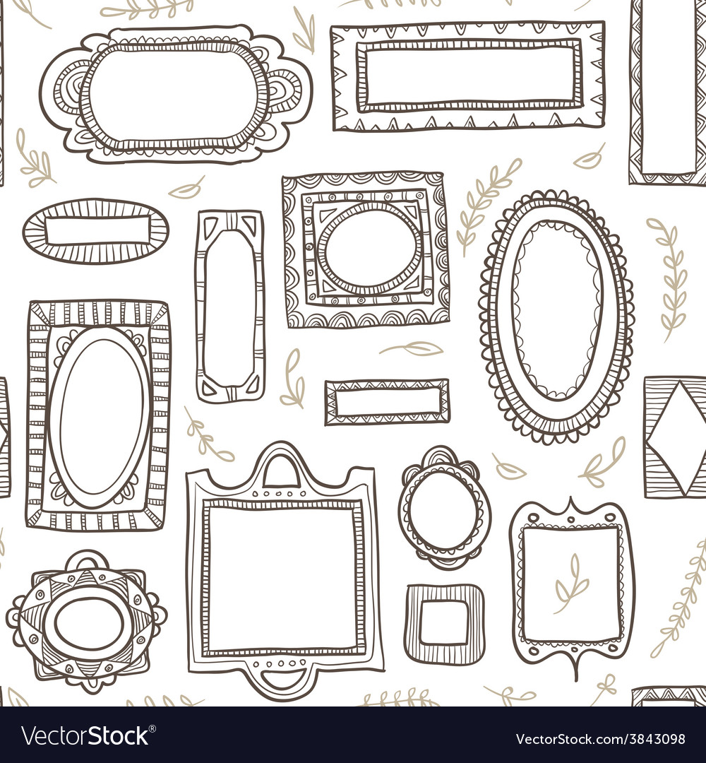 Frames seamless pattern Royalty Free Vector Image