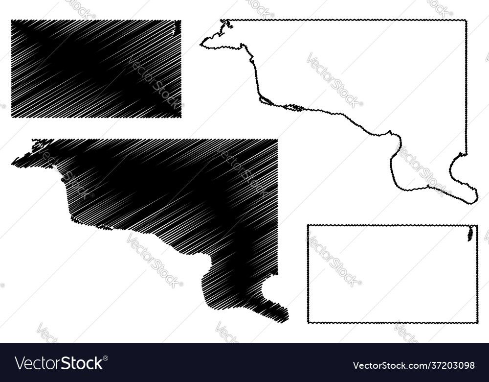 Hughes and faulk county state south dakota us Vector Image