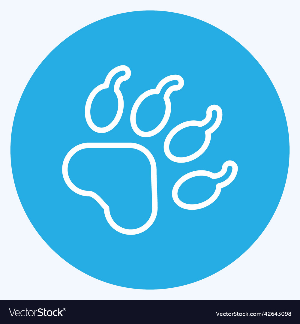 Icon fauna suitable for education symbol blue