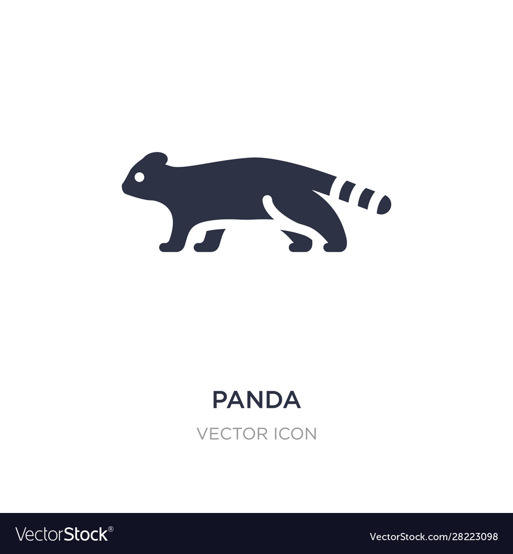 Panda icon on white background simple element