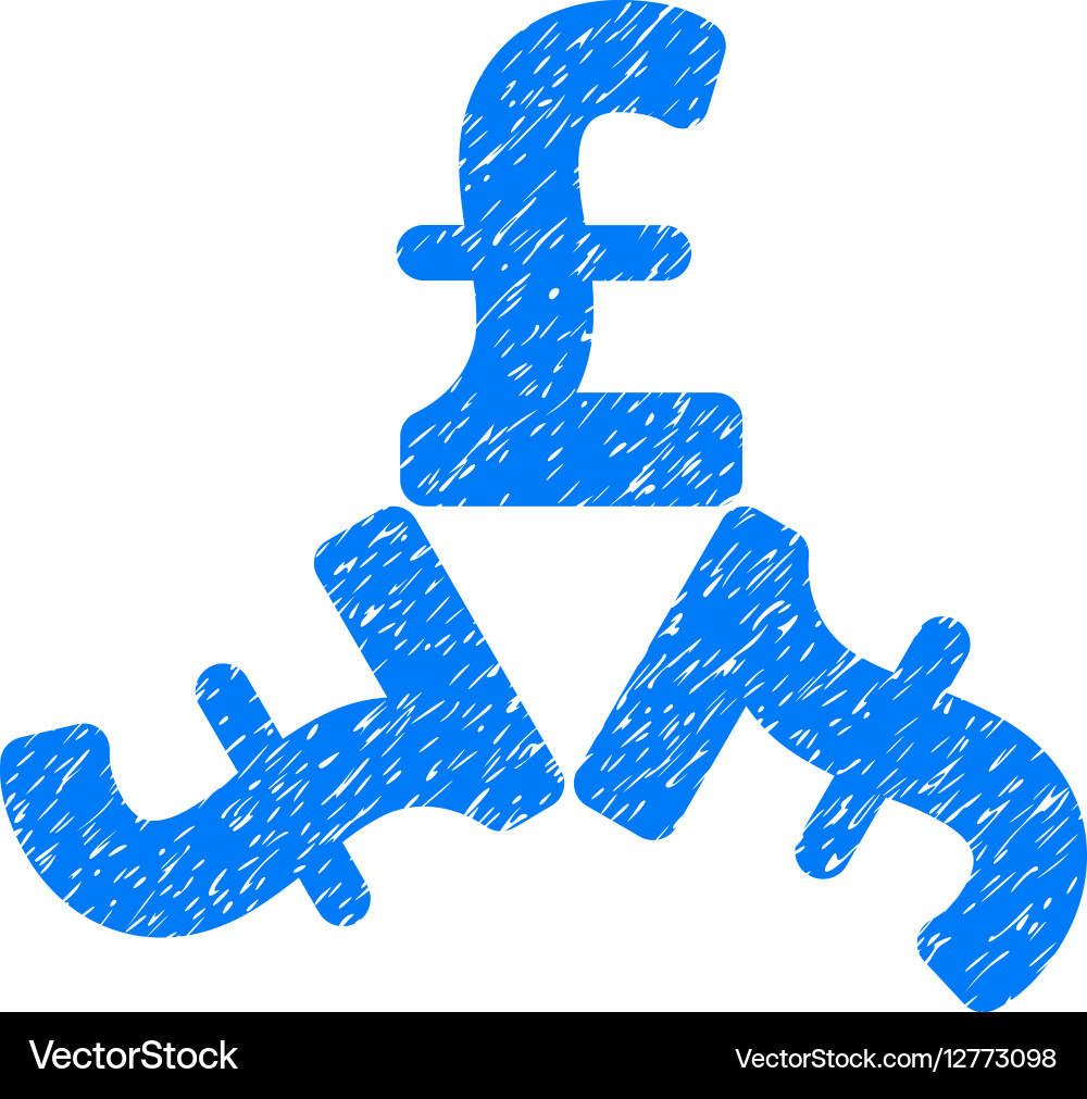 Pound Trinity Grainy Texture Icon Royalty Free Vector Image
