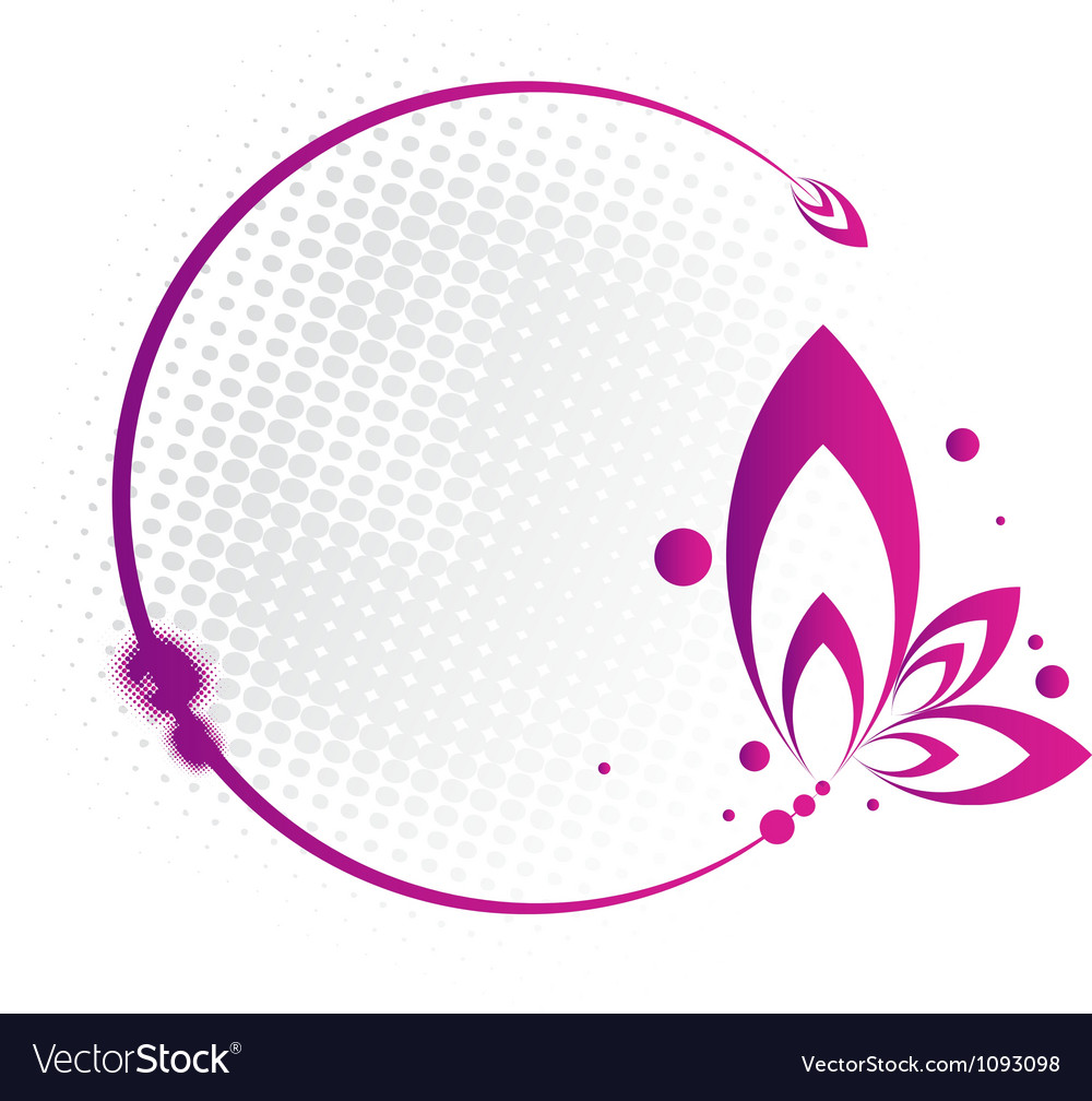 Purple floral frame Royalty Free Vector Image - VectorStock