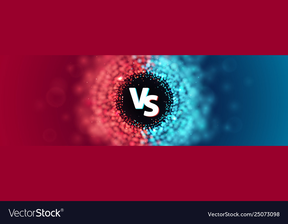 Versus battle template vs Royalty Free Vector Image