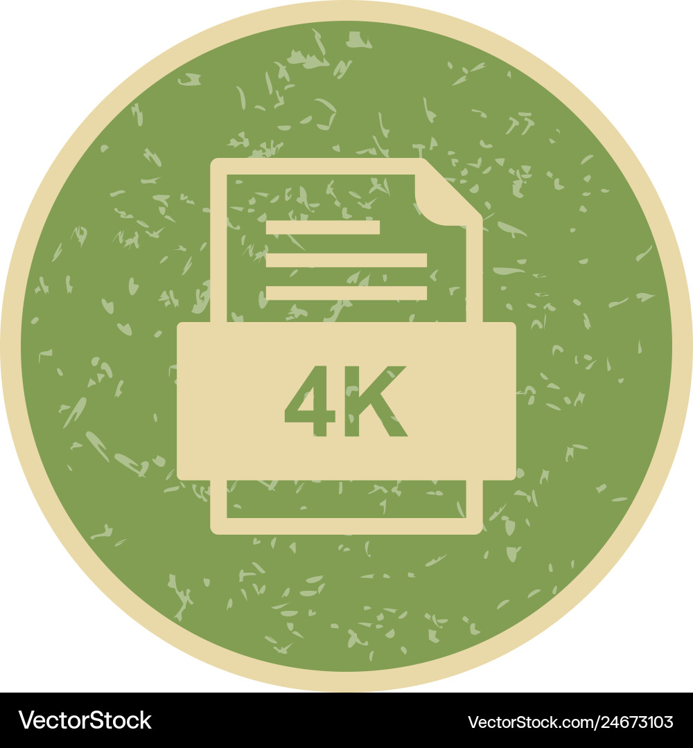 4k file document icon Royalty Free Vector Image