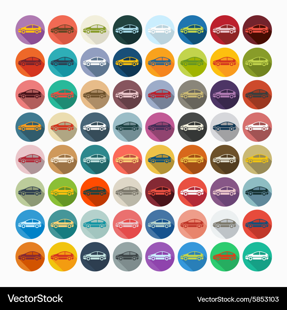 Flat design car Royalty Free Vector Image - VectorStock
