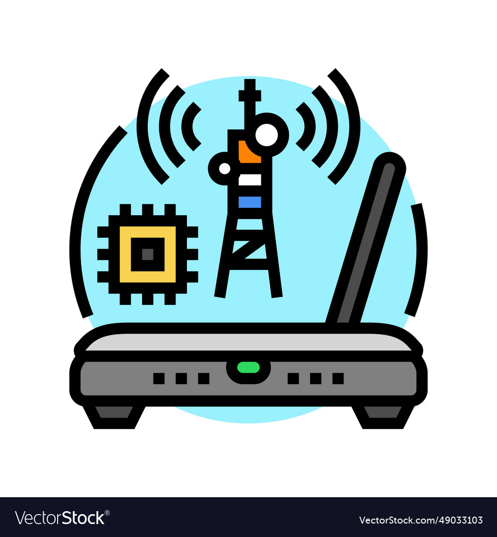 Rf technology electronics color icon