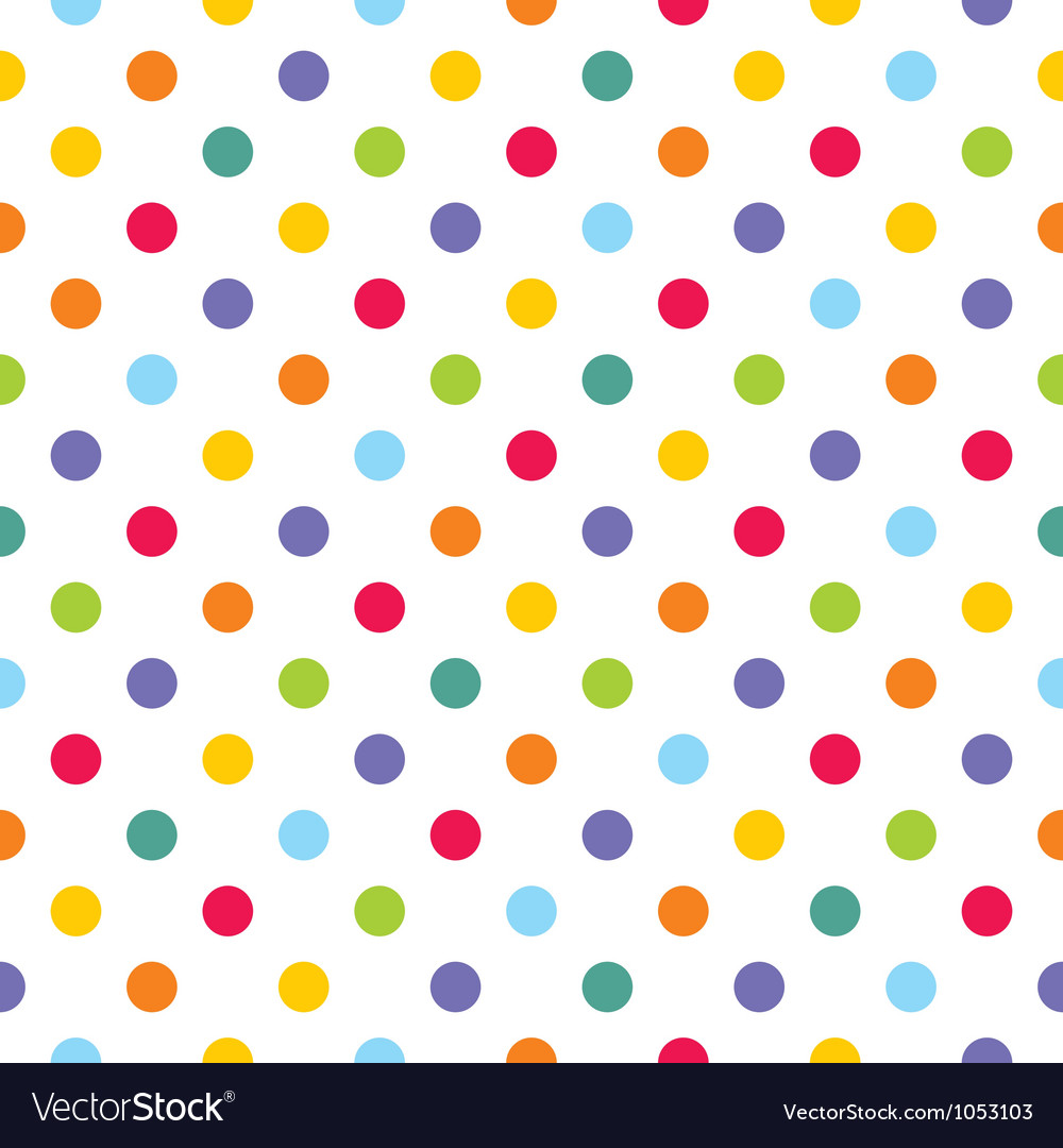 Seamless pattern texture with colorful polka dots Vector Image