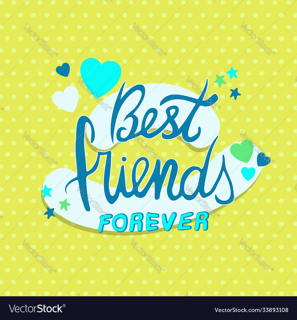 Best friends forever quote card for friendship day