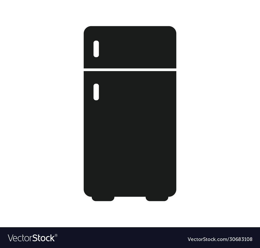 Fridge icon in on white background Royalty Free Vector Image