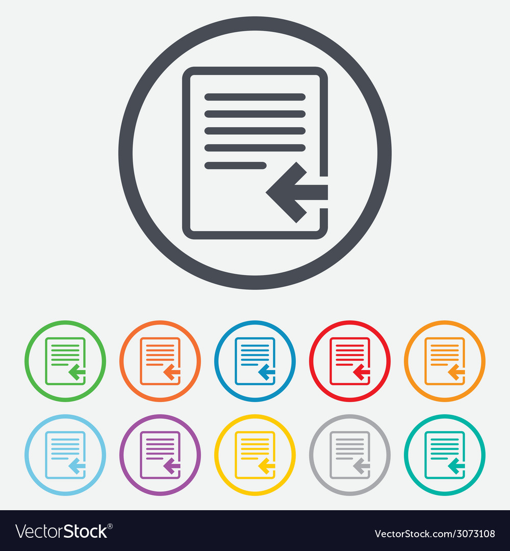 Import file icon document symbol